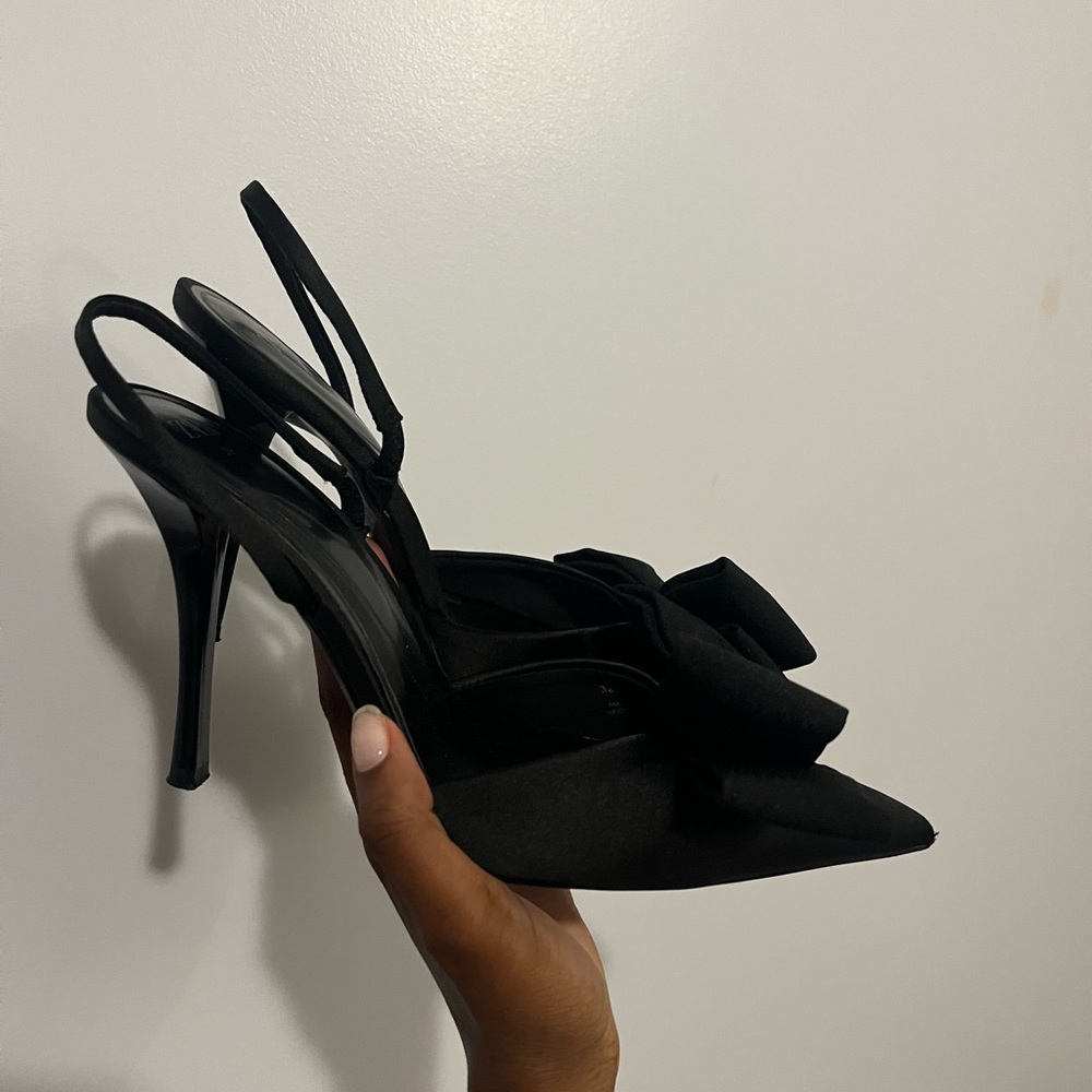 Elegant Black Slingback Heels